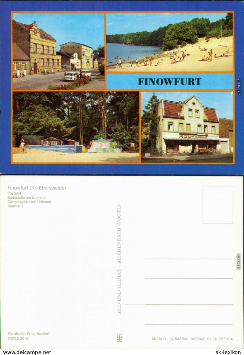 Finowfurt Schorfheide  Schöpfurth Postamt Übersee, Campingplatz  Kaufhaus 1984 - Finowfurt