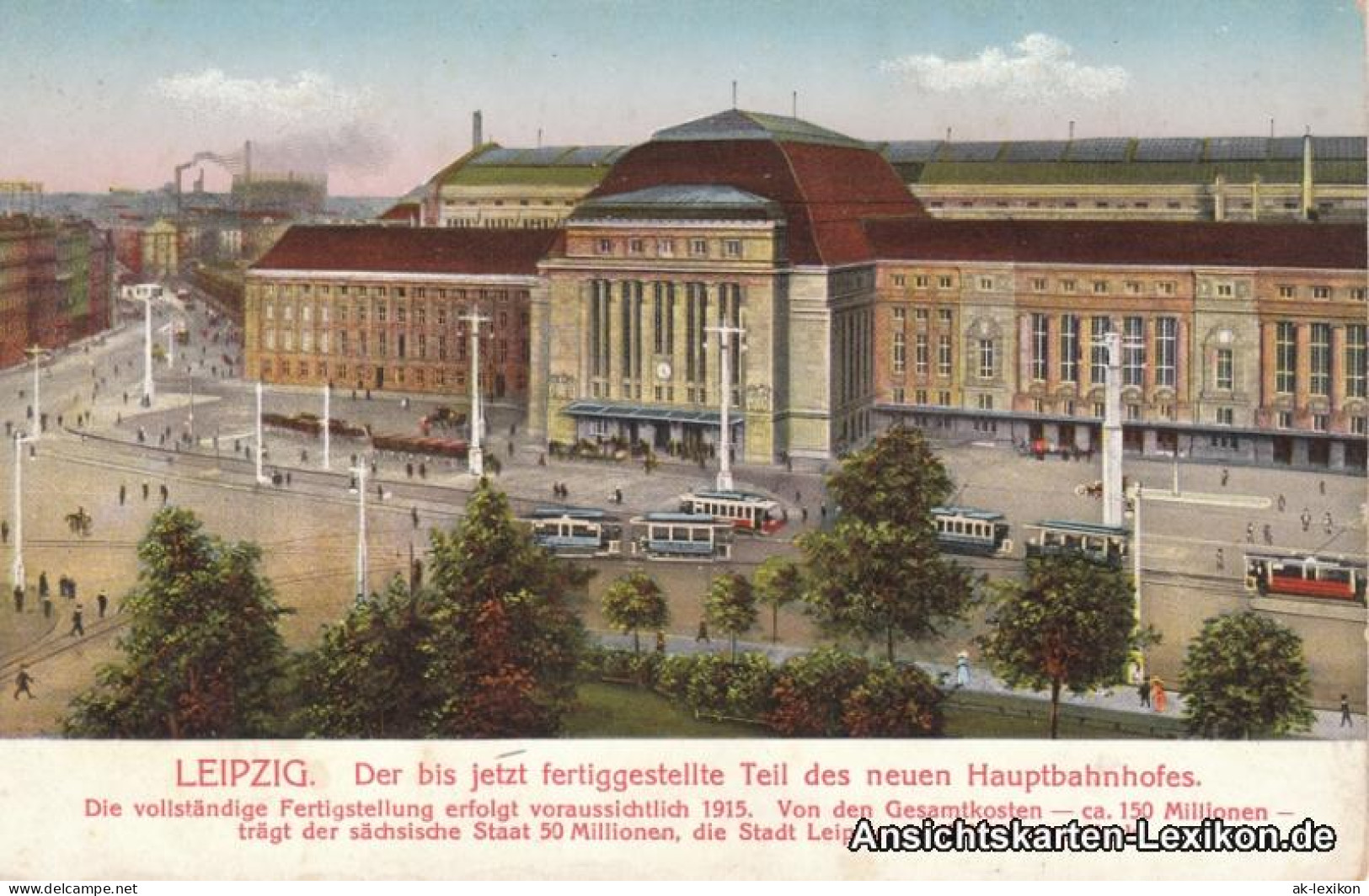 Ansichtskarte Leipzig Partie Am Hauptbahnhof 1916  - Leipzig
