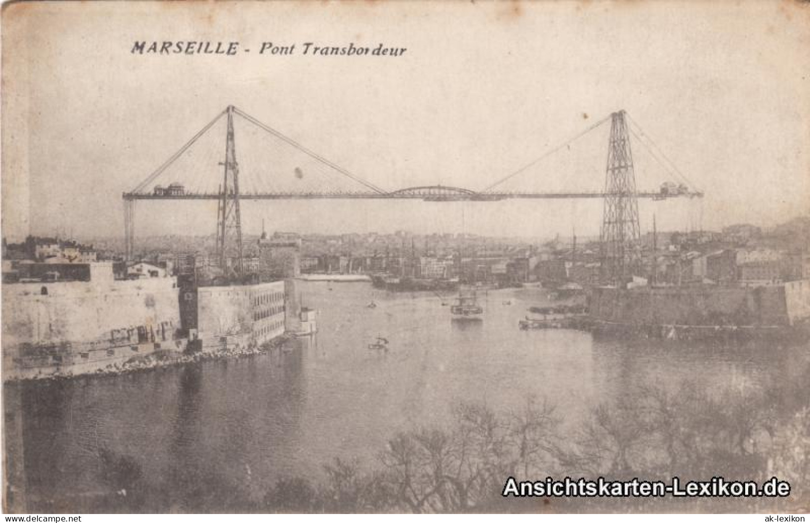 CPA Marseille Pont Transbordeur 1913  - Unclassified