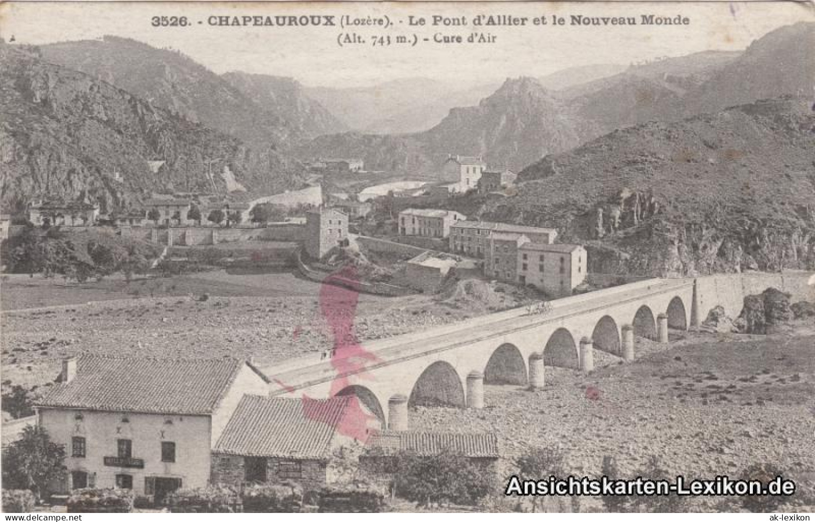 Chapeauroux (Lozère) Le Pont D'Allier Et Le Nouveau Monde 1913  - Other & Unclassified