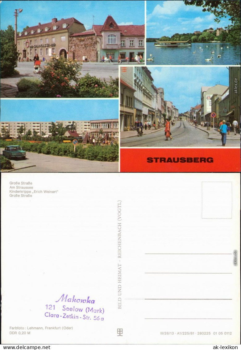 Strausberg Große Straße, Am Straussee, Kinderkrippe "Erich Weinert Straße 1981 - Strausberg