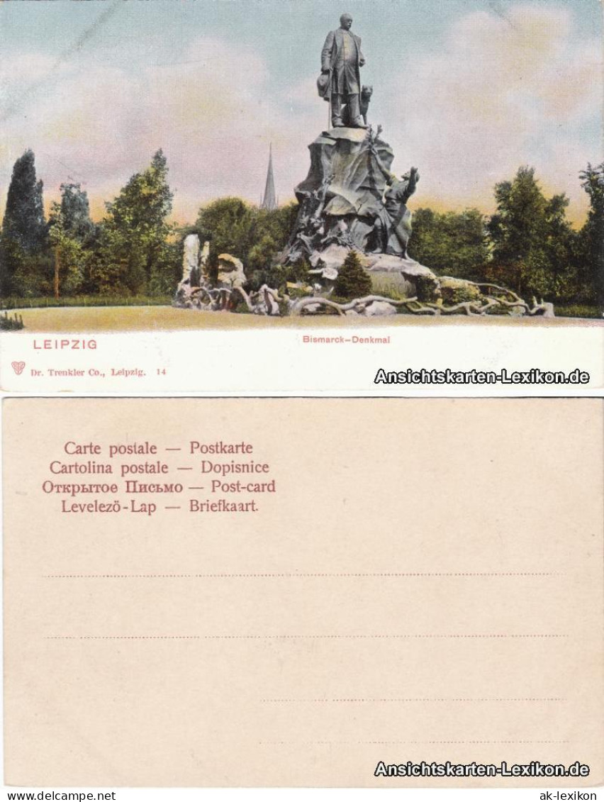 Ansichtskarte Leipzig Partie Am Bismarck-Denkmal 1913  - Leipzig