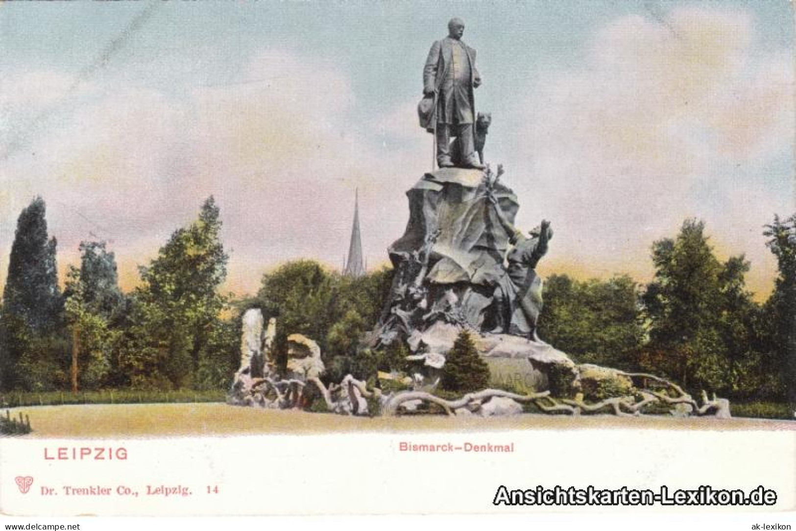 Ansichtskarte Leipzig Partie Am Bismarck-Denkmal 1913  - Leipzig