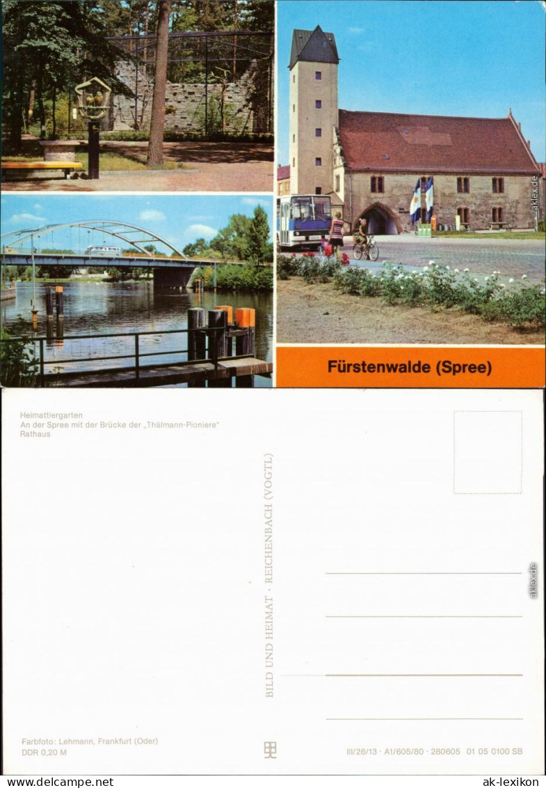 Fürstenwalde Heimattiergarten, An Der  "Thälmann-Pionieren", Rathaus 1980 - Fuerstenwalde