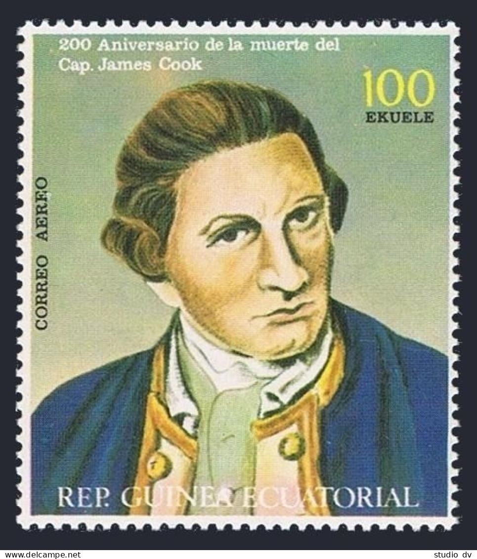 Eq Guinea Michel 1468,Bl.E311,MNH. Capt James Cook-200,200th Death Ann.1979. - Guinea (1958-...)