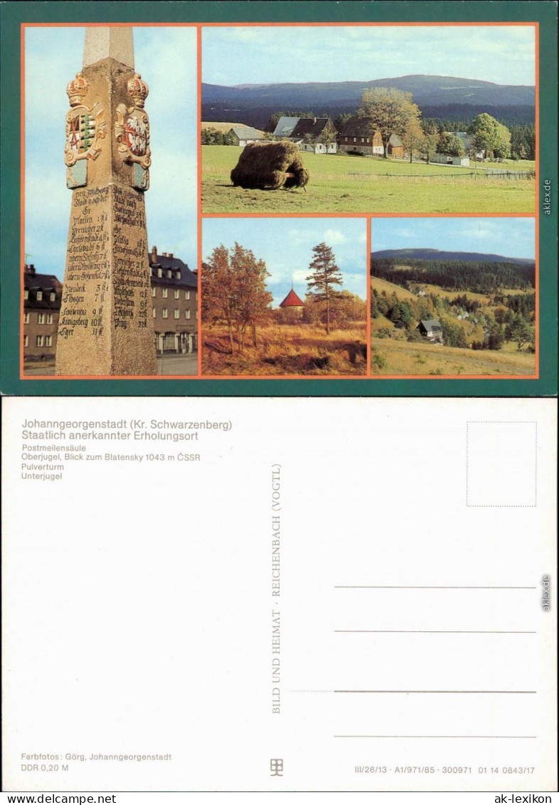 Johanngeorgenstadt Postmeilensäulen, Oberjugel - Blick Zum Blatensky  1985 - Johanngeorgenstadt