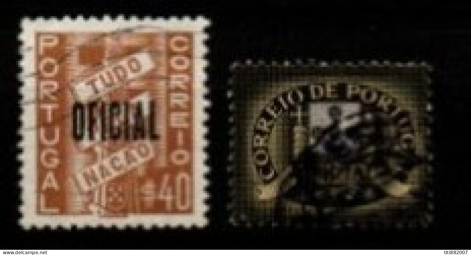 PORTUGAL    -   Service.   1938-1952  .Y&T N° 1 / 2 Oblitérés. - Used Stamps