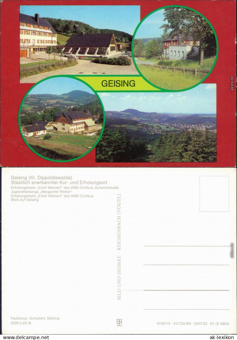 Geising Altenberg (Erzgebirge) Erholungsheim "Erich Weinert" Des WBK   1983 - Geising