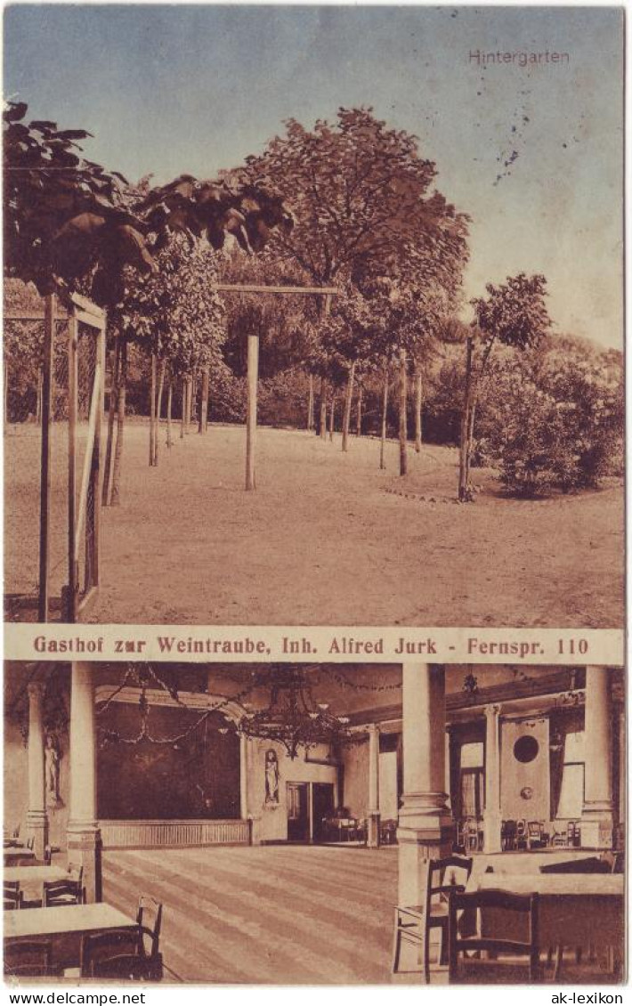 Senftenberg (Niederlausitz) Gatshof Zur Weintraube, Inhaber Alfred Jurk 1914 - Senftenberg