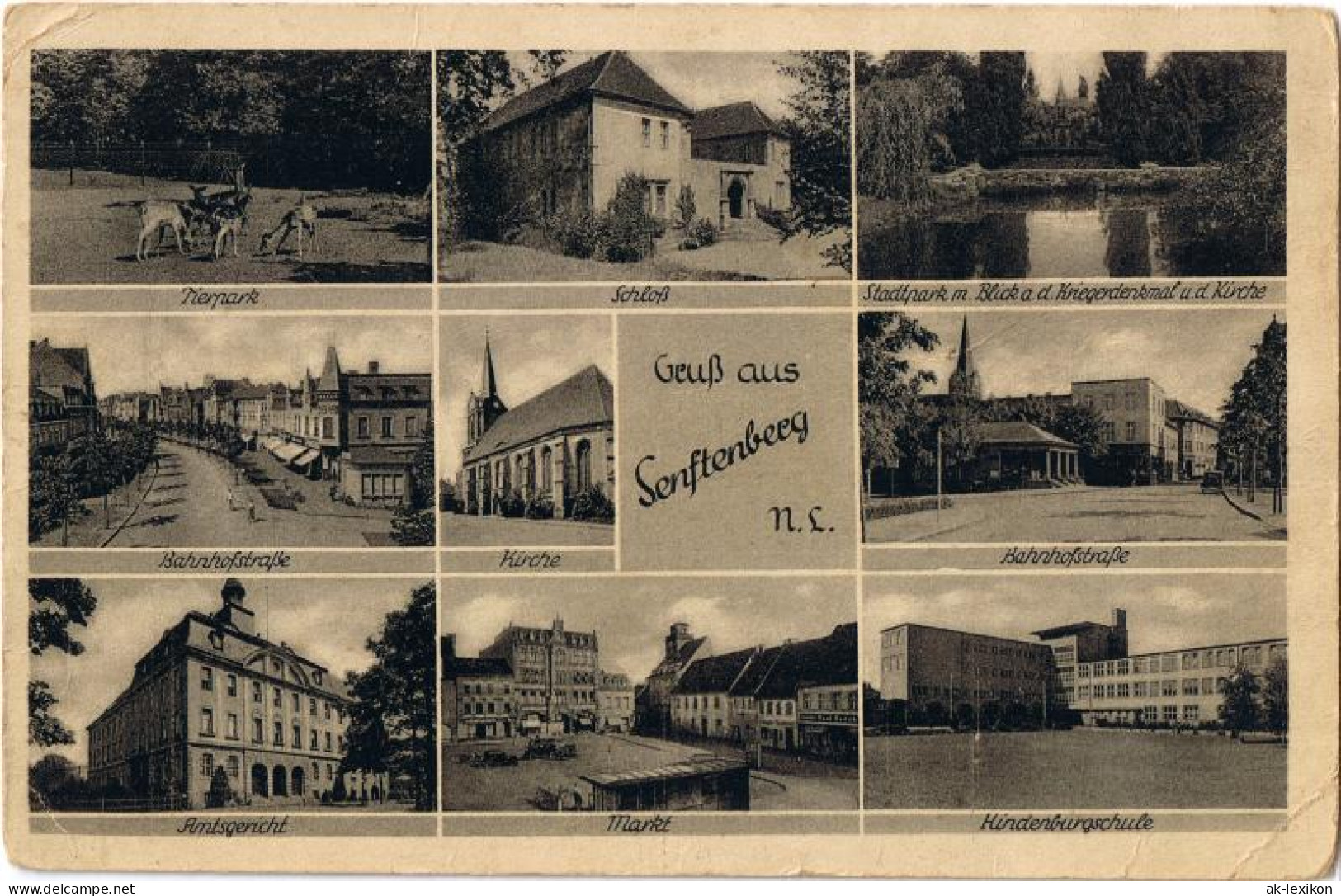 Ansichtskarte Senftenberg (Niederlausitz) Mehrbild Ua Tierpark 1933  - Senftenberg