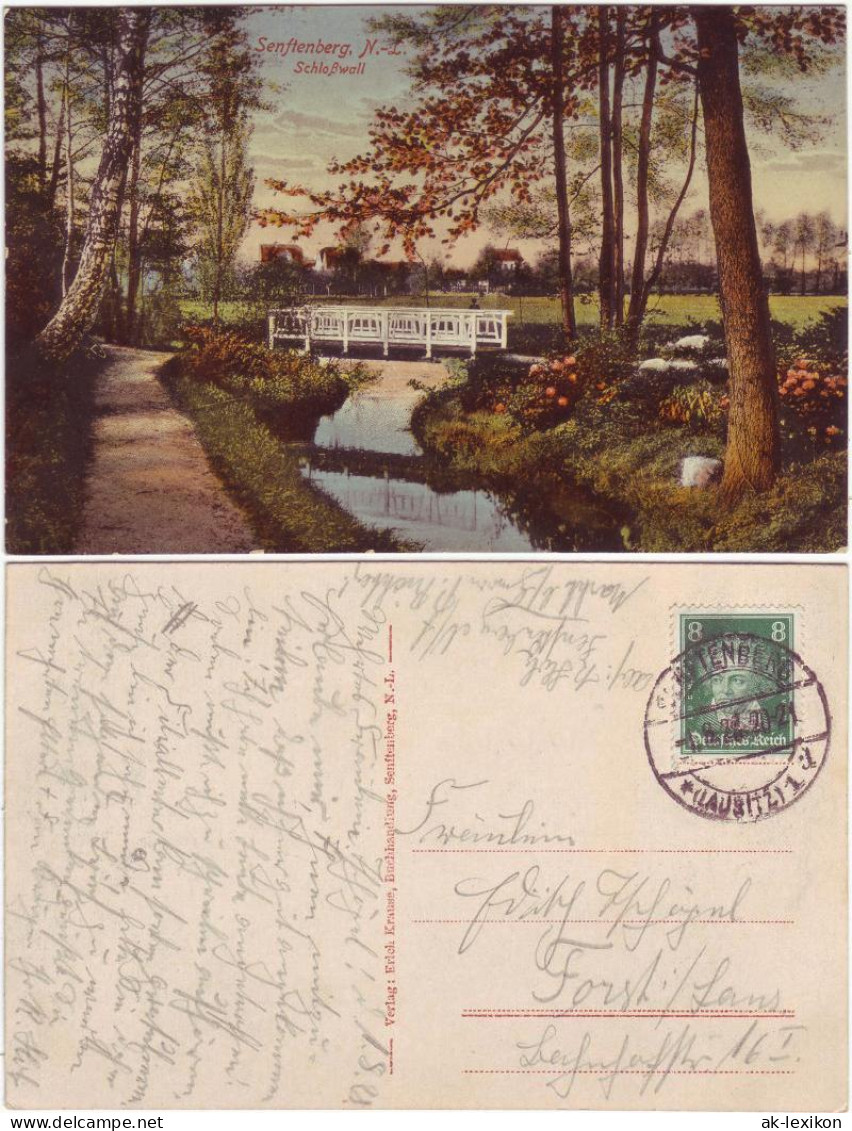 Ansichtskarte Senftenberg (Niederlausitz) Schloßwall 1918 - Senftenberg