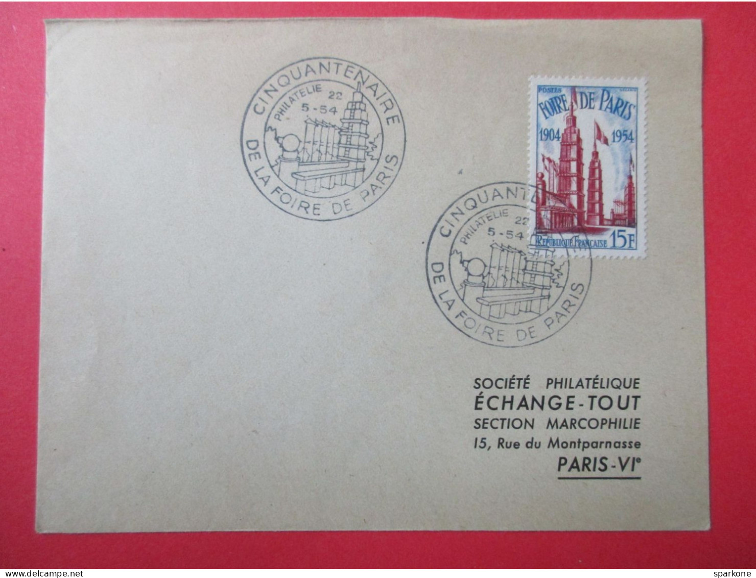 Macrophilie - Enveloppe - France - Cinquantenaire De La Foire De Paris - Société Philatélique Echange Tout - 1954 - Commemorative Postmarks