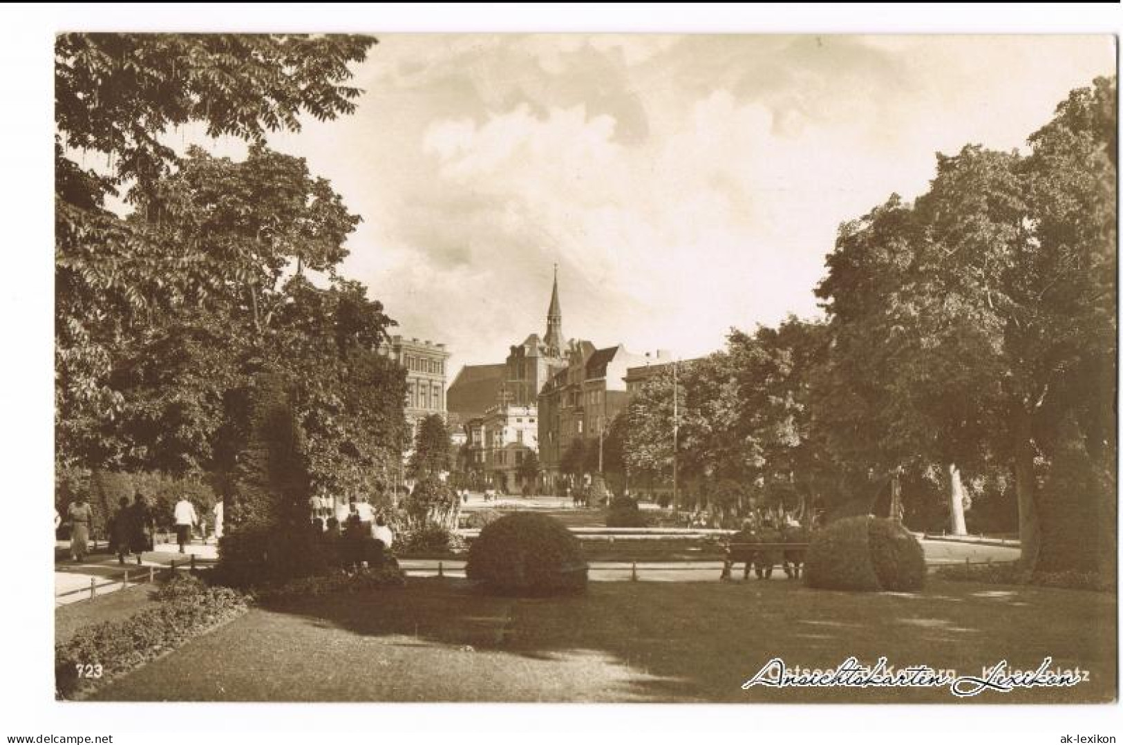 Postcard Kolberg Kołobrzeg Kaiserplatz 1929  - Pommern
