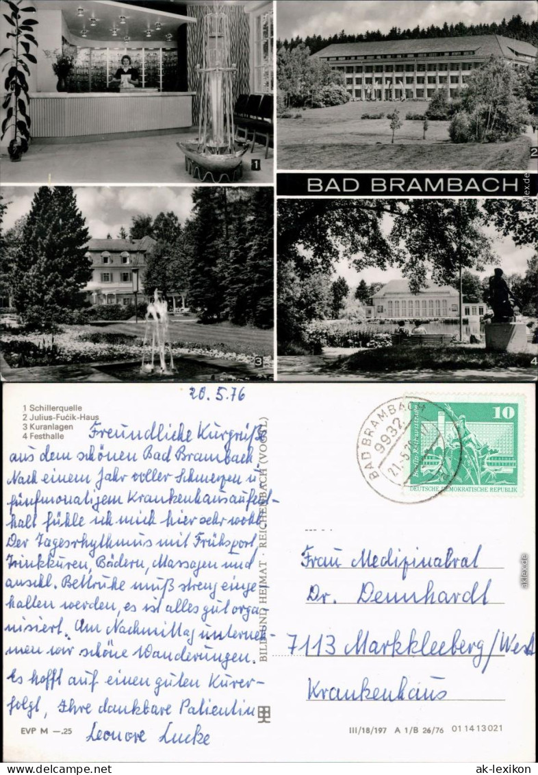 Bad Brambach Schillerquelle, Julius-Fucik-Haus, Kuranlagen, Festhalle 1976 - Bad Brambach