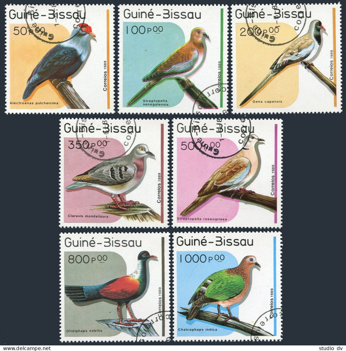 Guinea Bissau 811-817,Used.Michel 1018-1024. Birds 1989. - Guinea (1958-...)