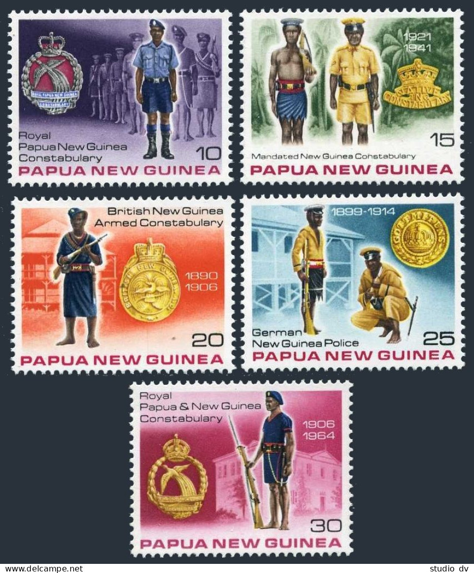 Papua New Guinea 486-490, MNH. Michel 355-359. New Constabulary, Badge, 1978. - Guinée (1958-...)