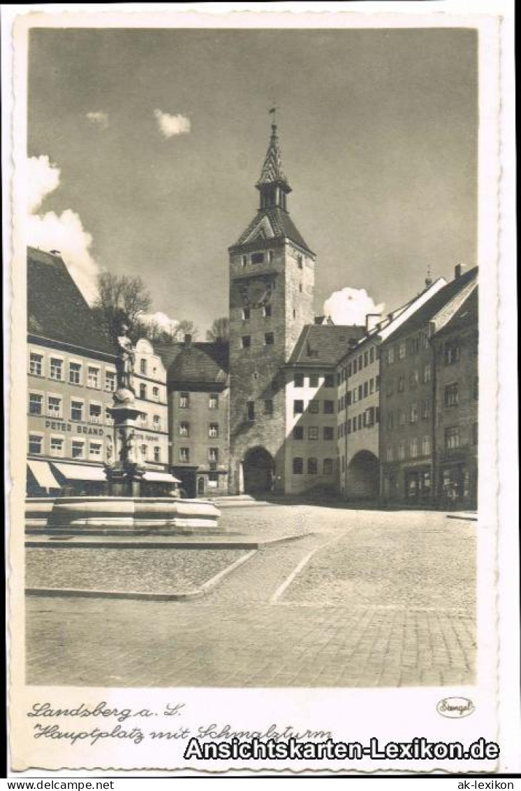Ansichtskarte Landsberg Am Lech Hauptplatz Mit Schmalzturm 1932  - Landsberg