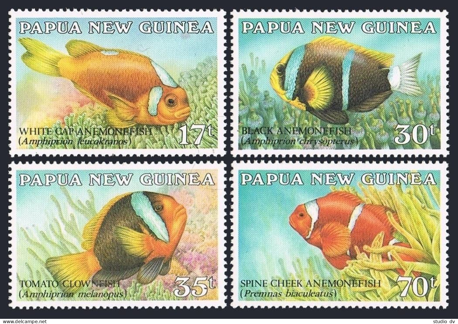 Papua New Guinea 659-662, MNH. Michel 539-542. Fish 1987. - Guinea (1958-...)