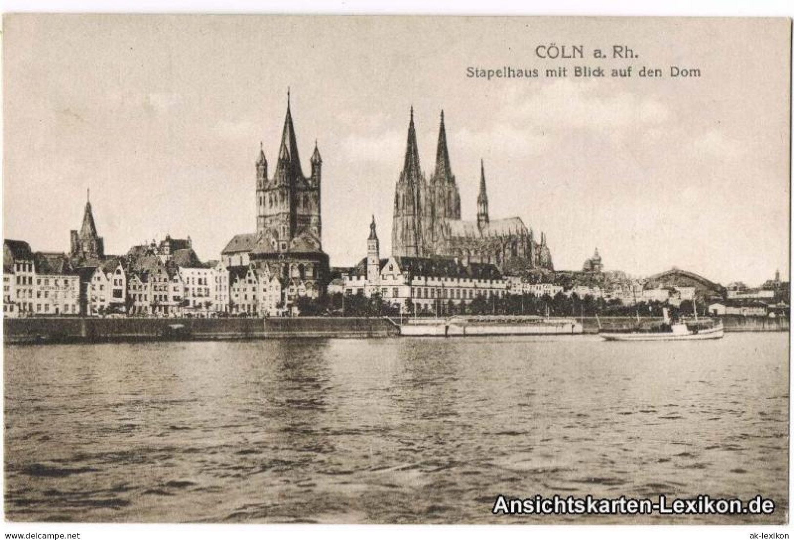 Ansichtskarte Köln Panorama (Alte Straße) 1918  - Koeln