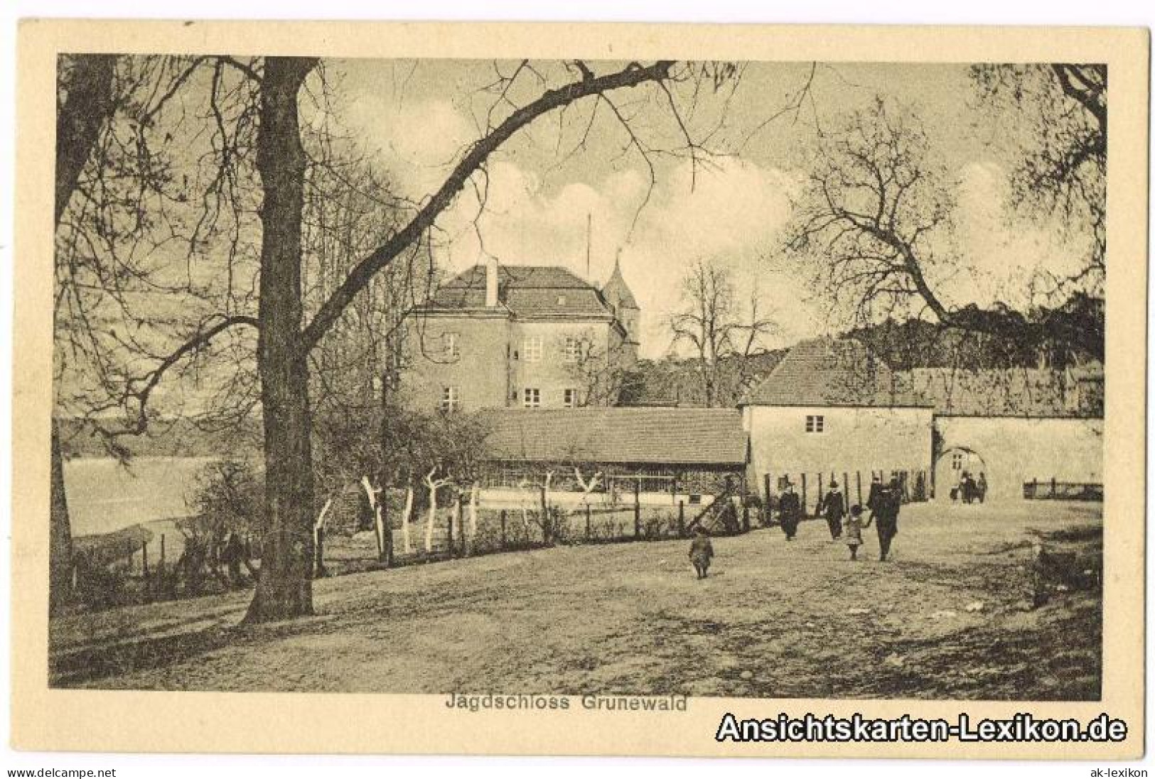 Ansichtskarte Dahlem-Berlin Partie Am Jagdschloß Grunewald 1917  - Dahlem