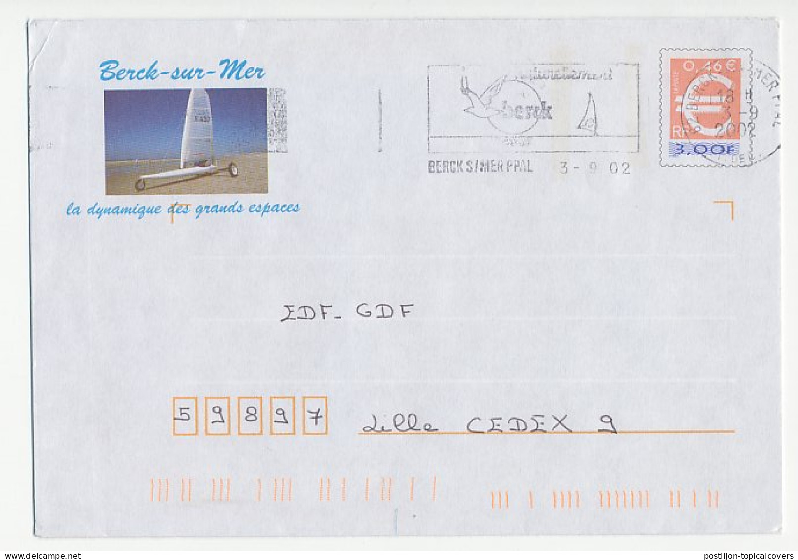 Postal Stationery / PAP France 2002 Beach Sailing - Autres & Non Classés