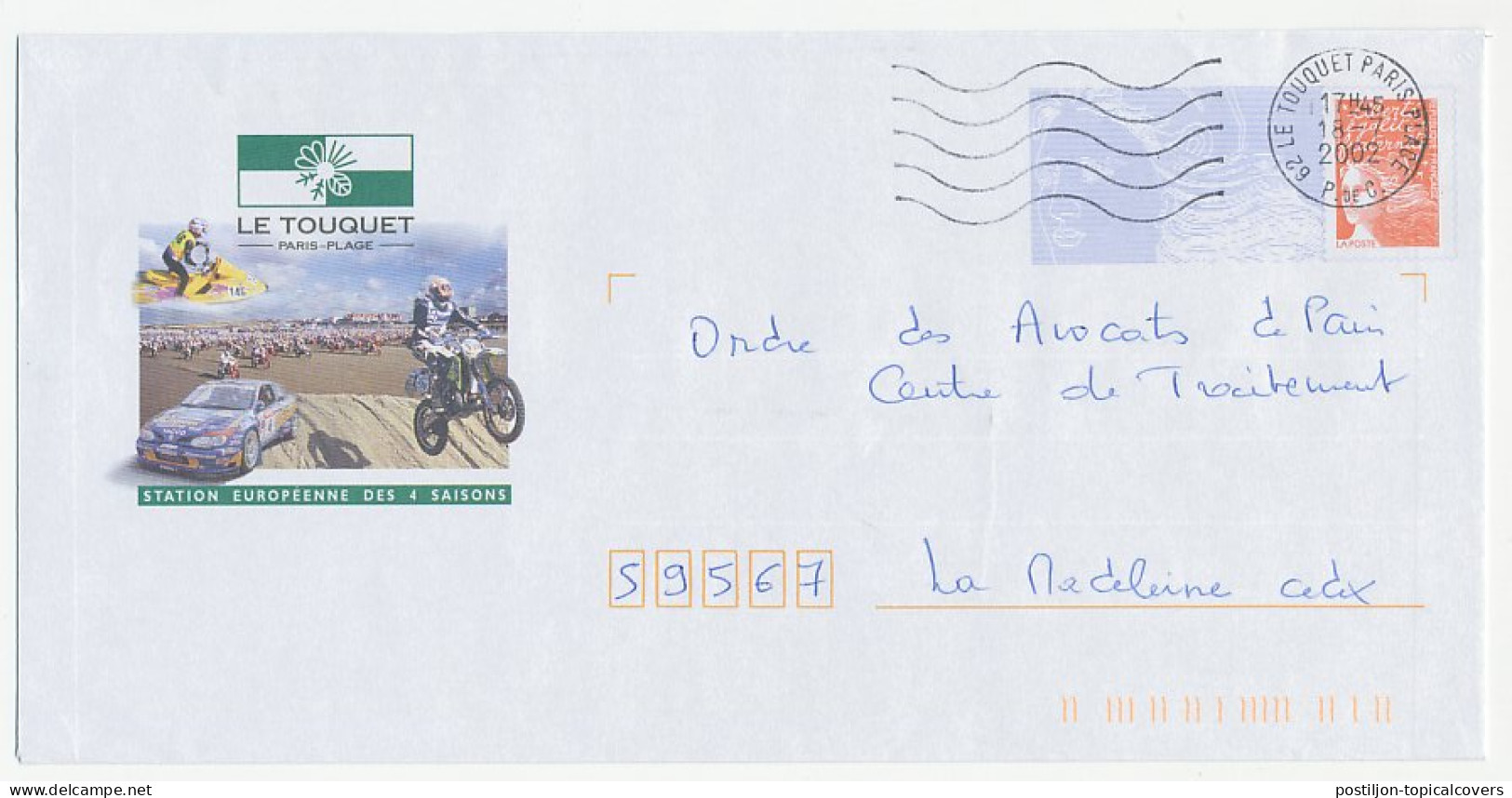 Postal Stationery / PAP France 2002 Motor - Car - Jetski Races - Autres & Non Classés