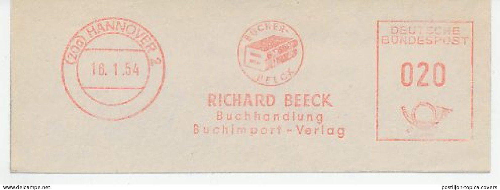 Meter Cut Germany 1954 Book Trade - Unclassified