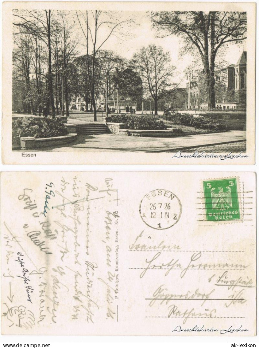 Ansichtskarte Essen (Ruhr) Bahnhofsvorplatz 1926  - Essen