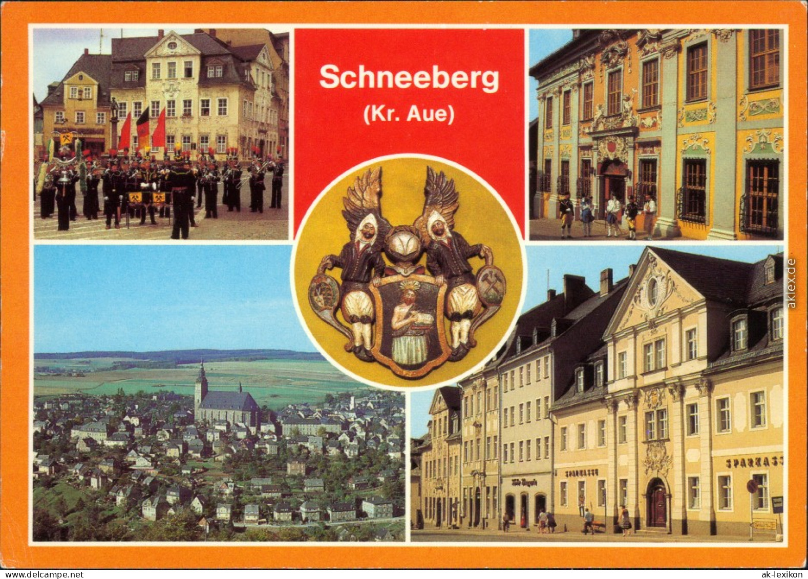 Schneeberg (Erzgebirge) Musikkorps, Museum, Wappen, Ernst-Schneller-Straße 1983 - Schneeberg