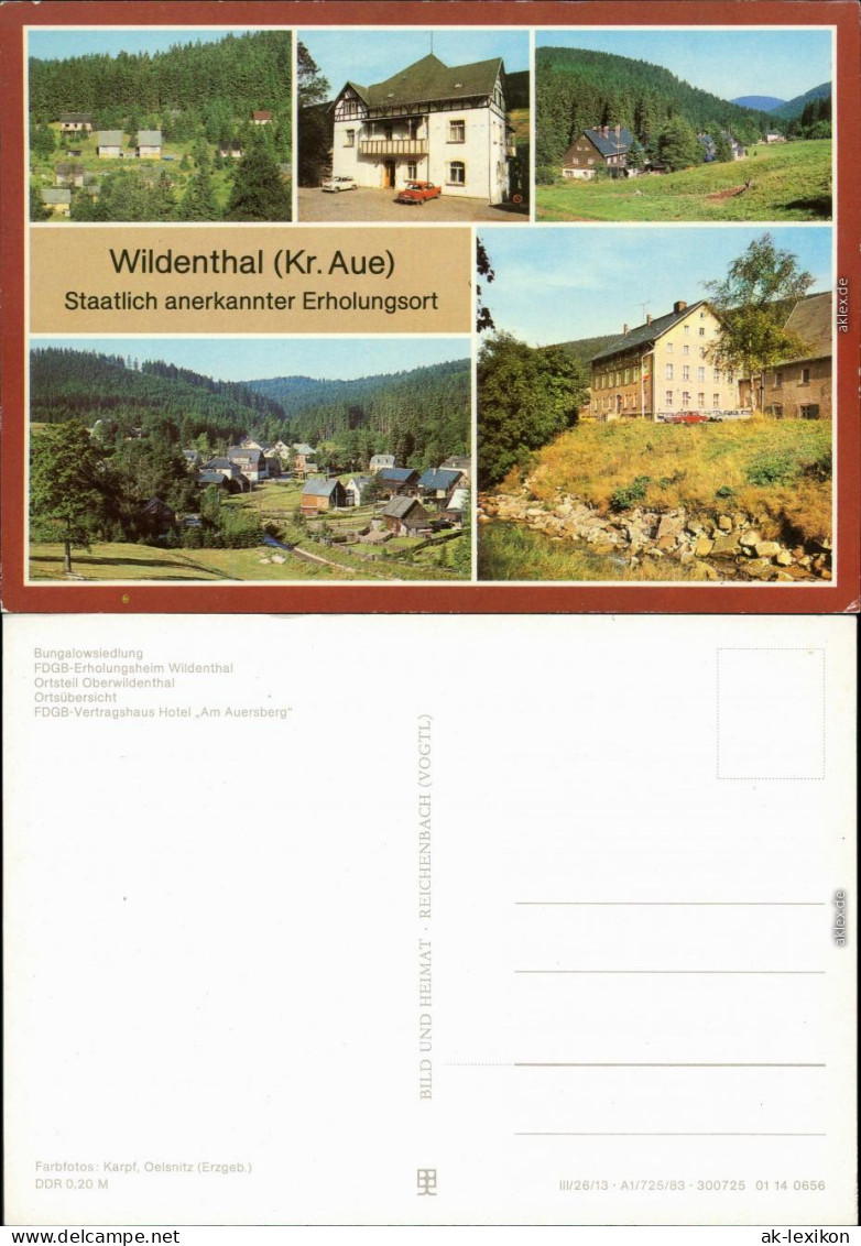 Wildenthal Eibenstock  Bungalow FDGB-Erholungsheim, OT Oberwildenthal,  1983 - Eibenstock