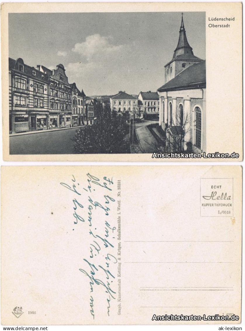 Ansichtskarte Lüdenscheid Oberstadt 1930  - Luedenscheid