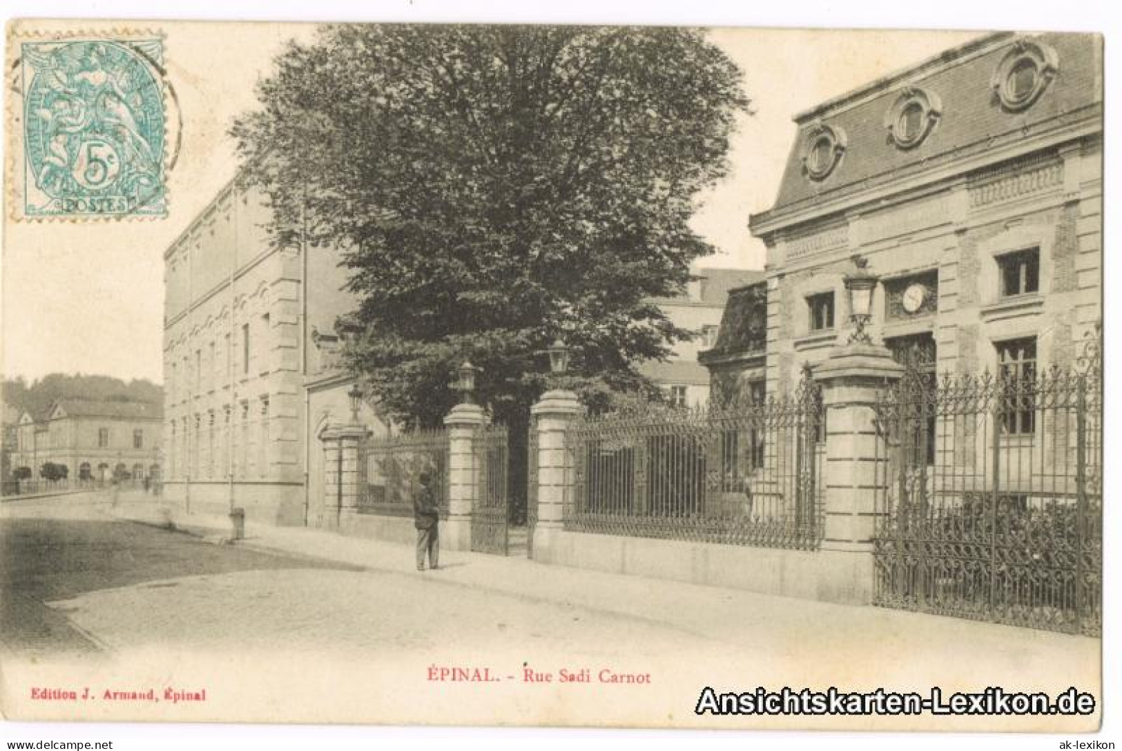 CPA Épinal Rue Sadi Carnot 1912  - Autres & Non Classés