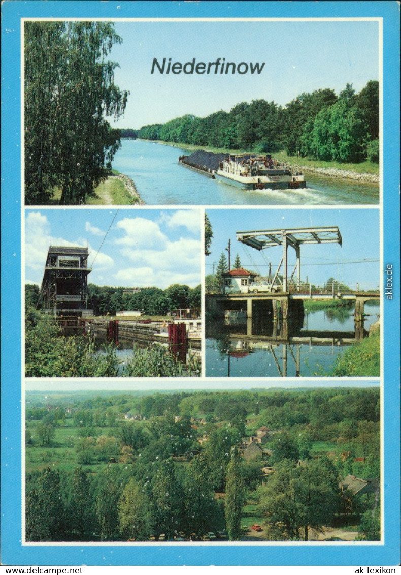 Niederfinow Oder-Havel-Kanal, Unterhafen Und Schiffshebewerk, Zugbrücke 1989 - Other & Unclassified