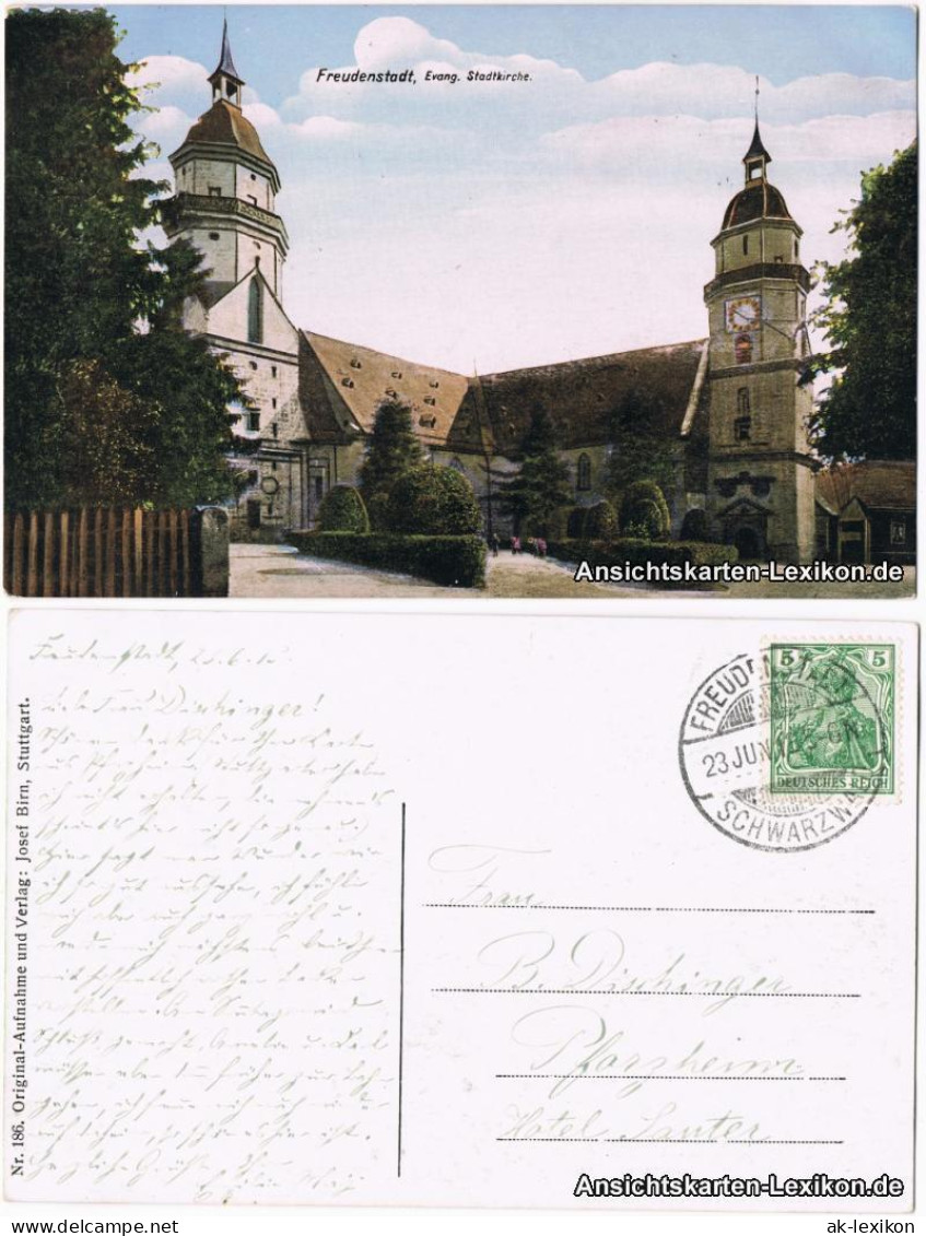 Ansichtskarte Freudenstadt Evangelische Kirche 1915 - Freudenstadt