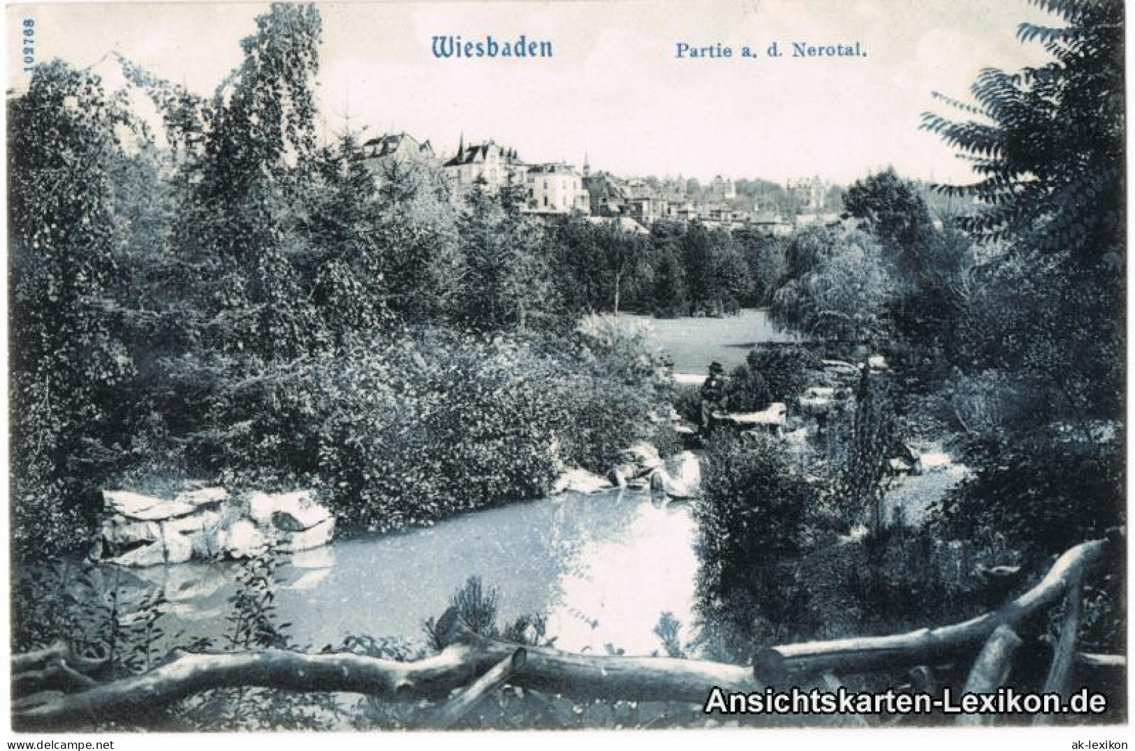 Ansichtskarte Wiesbaden Partie Im Nerotal - Villen 1914  - Wiesbaden