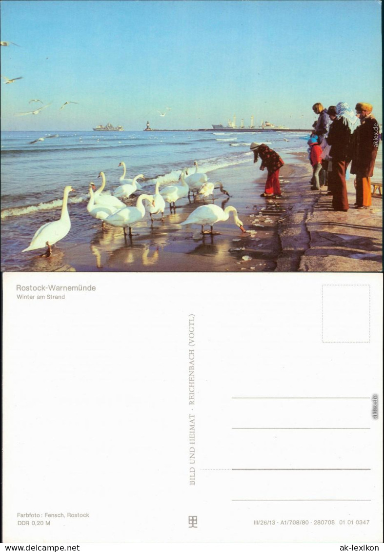 Ansichtskarte Warnemünde-Rostock Winter Am Strand 1980 - Rostock