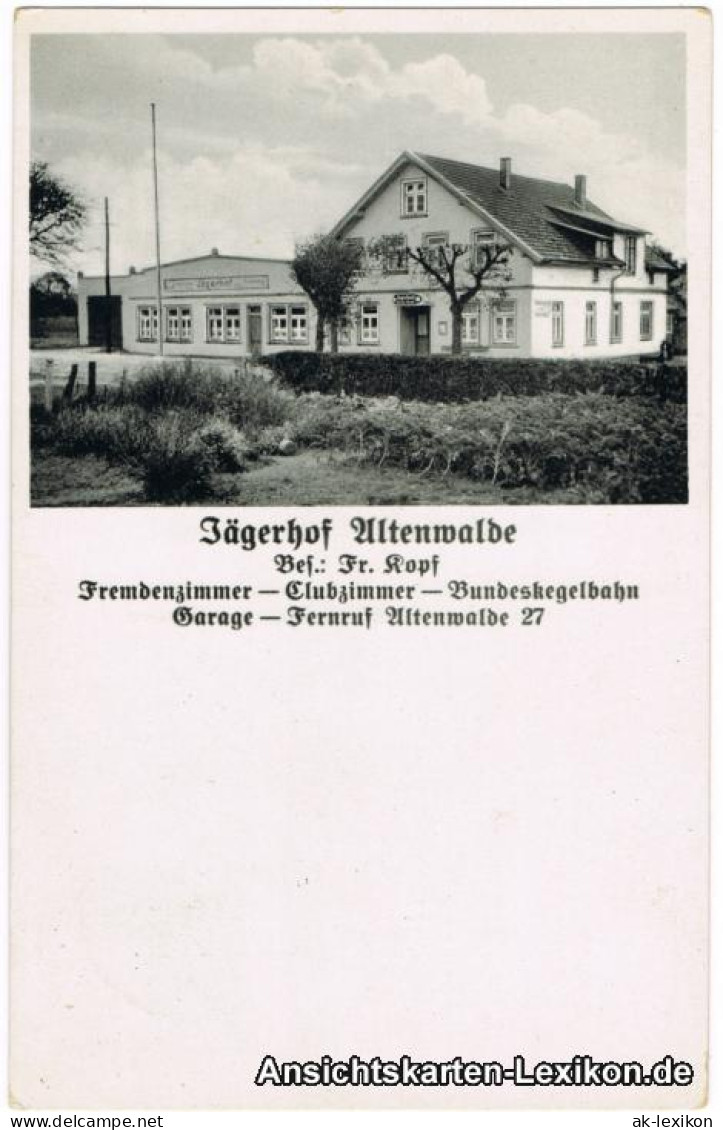 Ansichtskarte Altenwalde-Cuxhaven Gasthaus Jägerhof 1939  - Cuxhaven