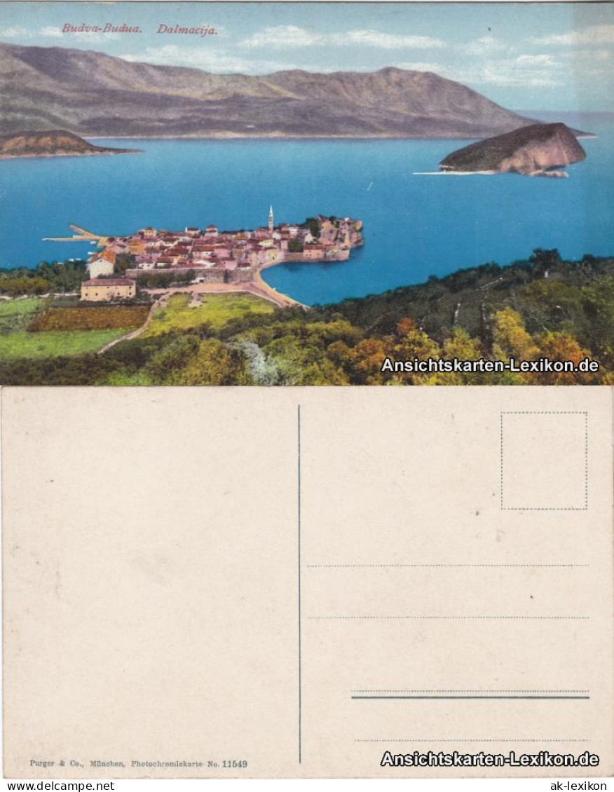 Postcard Budva Будва Budua Totalansicht 1918  - Montenegro