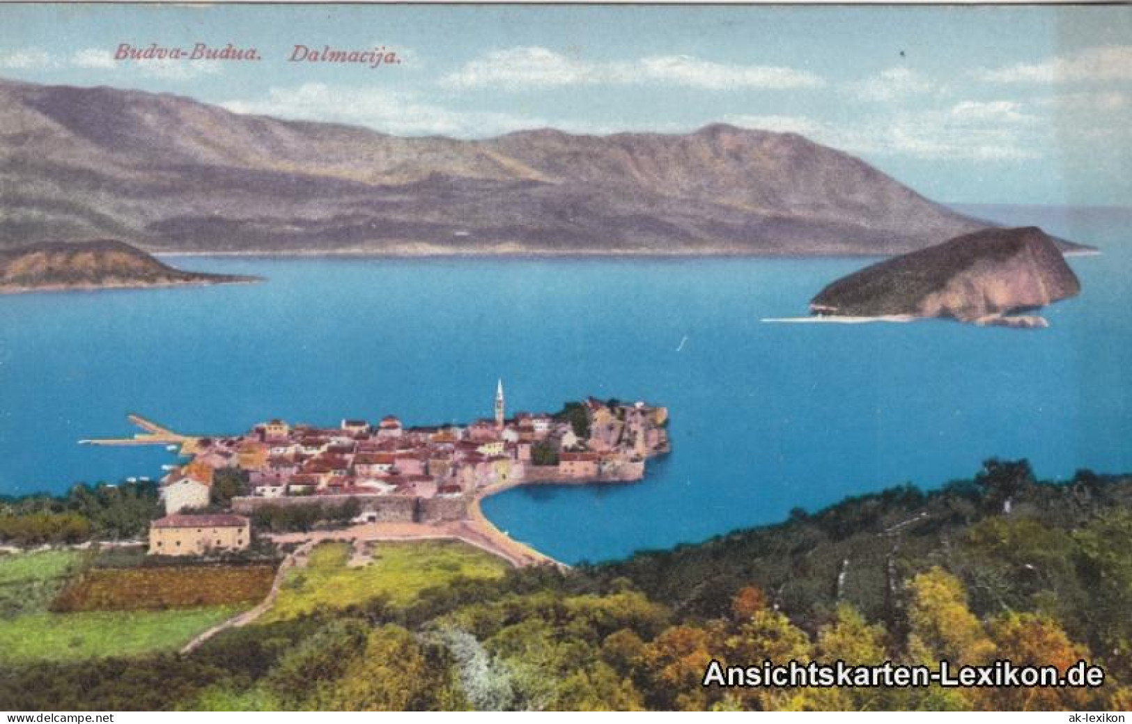 Postcard Budva Будва Budua Totalansicht 1918  - Montenegro