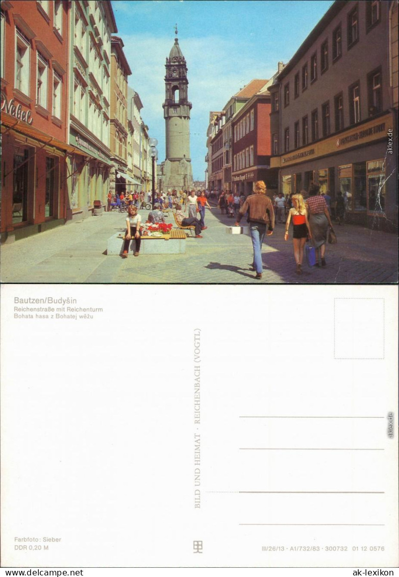Bautzen Budyšin Reichenstraße Mit Reichenturm 1983 - Bautzen