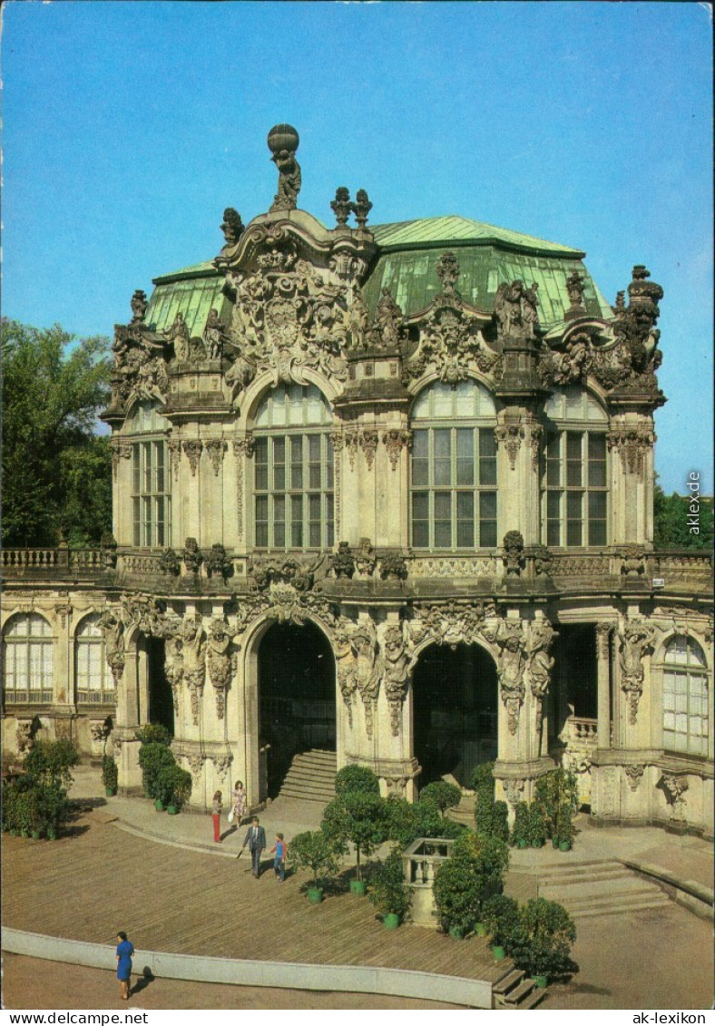Ansichtskarte Innere Altstadt-Dresden Zwinger - Wallpavillon 1987 - Dresden