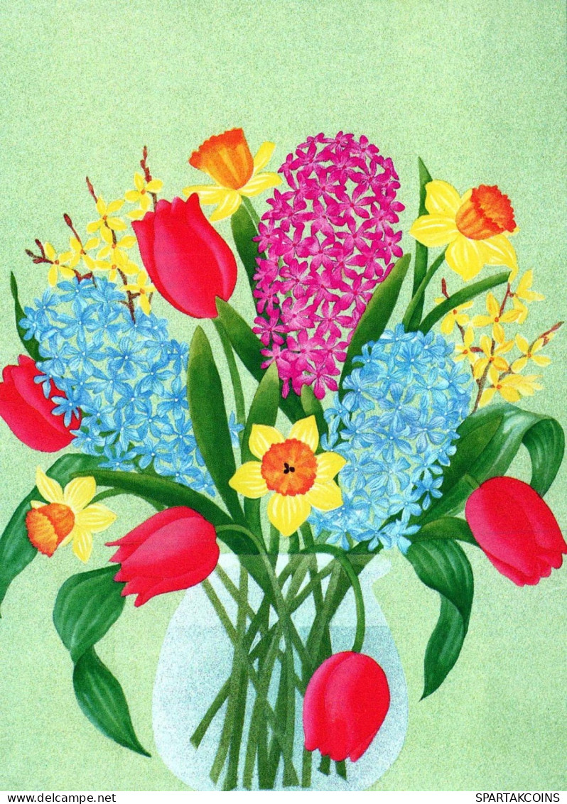 FLORES Vintage Tarjeta Postal CPSM #PAR097.ES - Flowers