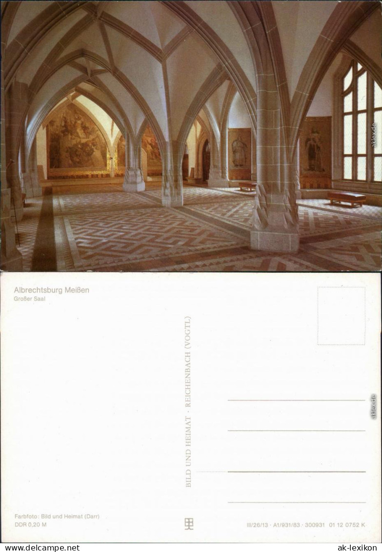 Meißen Schloss Albrechtsburg: Großer Saal Ansichtskarte 1983 - Meissen