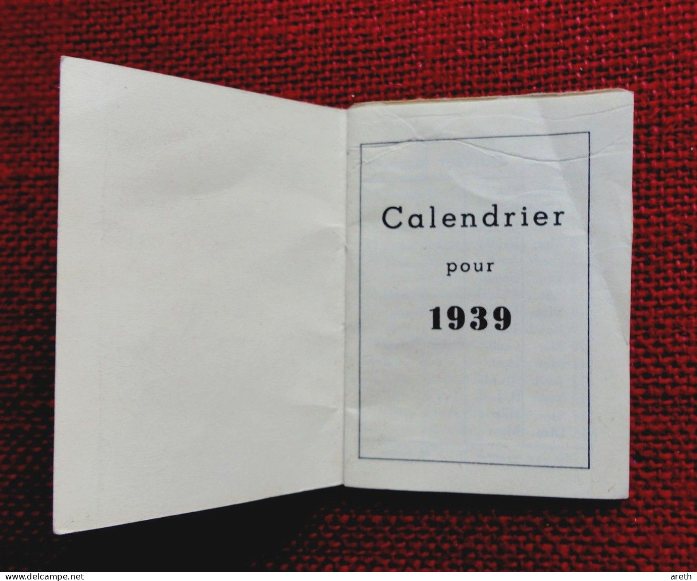 Petit Calendrier  De Poche 1939  - CAFÉ POGGI - Petit Format : 1921-40
