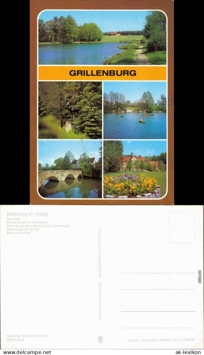 Grillenburg-Tharandt Naturbad, Bronze-Hirsch Im Schloßpark, Blick  M   1984 - Tharandt