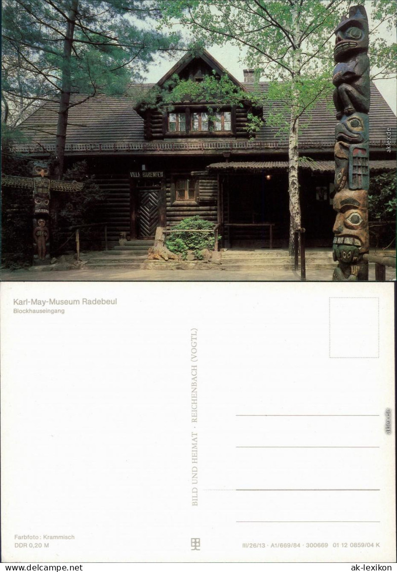 Radebeul Blick Auf Den Blockhauseingang  Ansichtskarte 1984 - Radebeul