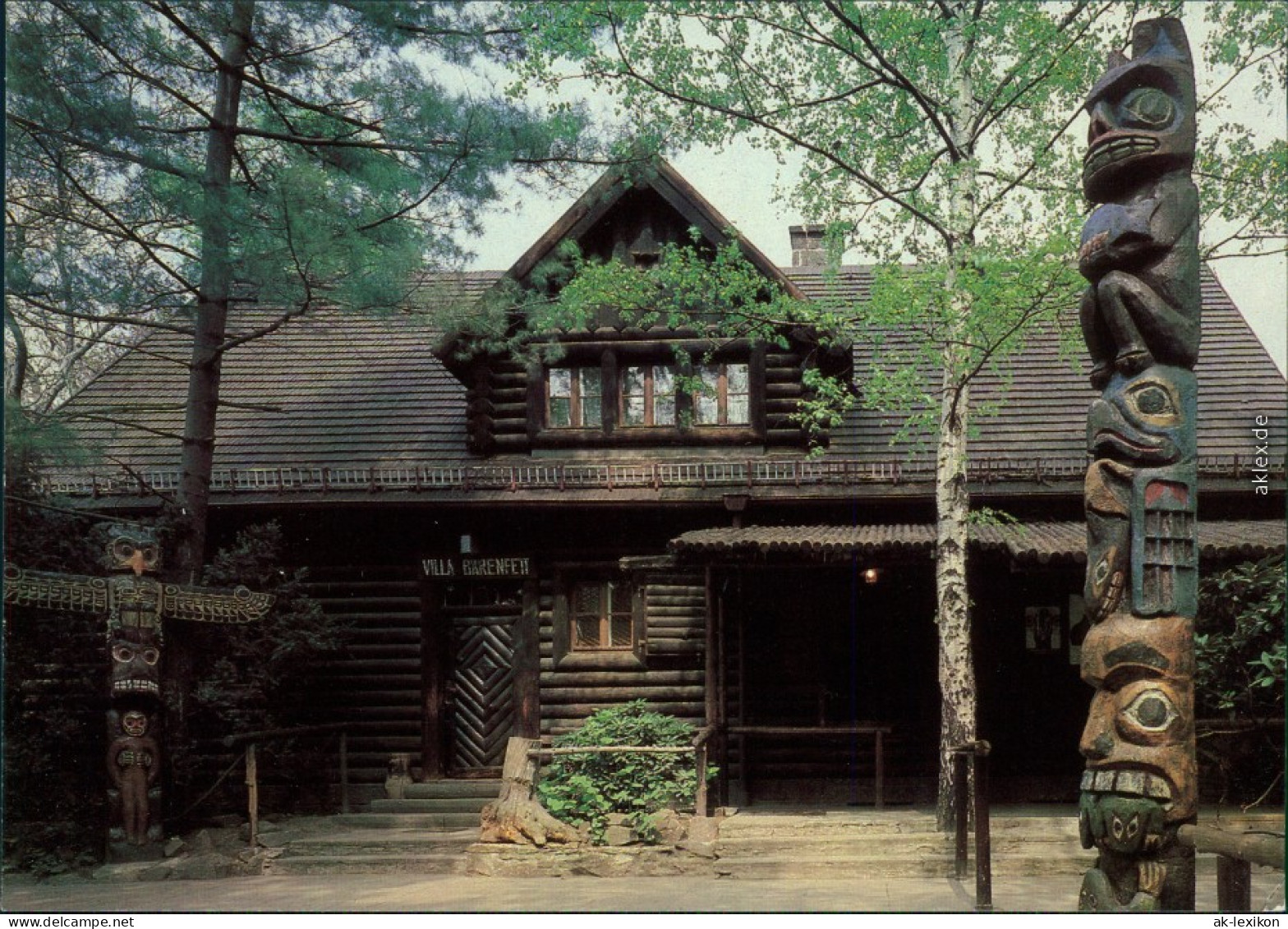 Radebeul Blick Auf Den Blockhauseingang  Ansichtskarte 1984 - Radebeul