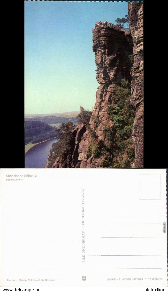 Rathen Basteifelsen (Sächsische Schweiz)  Ansichtskarte 1985 - Rathen