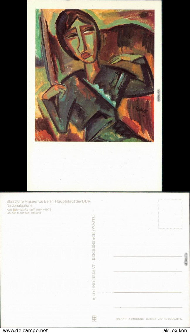 Berlin Nationalgalerie: Gemälde "Grünes Mädchen" V. Karl Schmidt-Rottluff 1986 - Autres & Non Classés