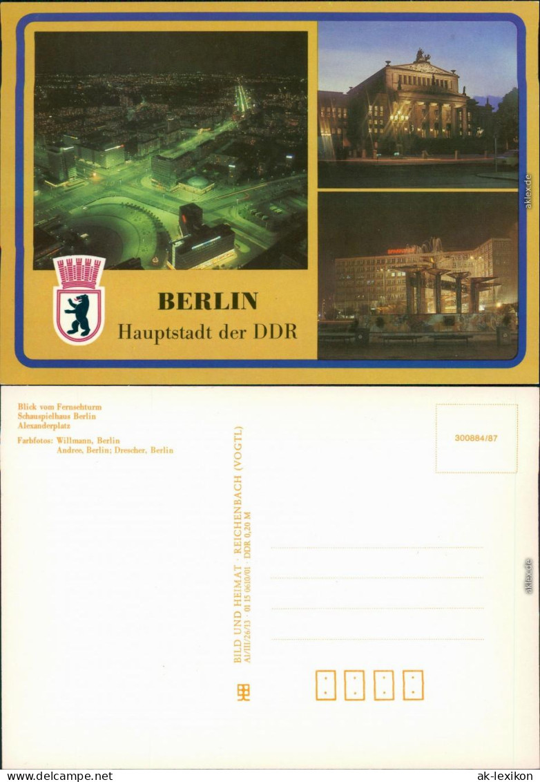 Mitte Berlin  Mitte, Konzerthaus Ansichtskarte  Alexanderplatz 1987 - Mitte